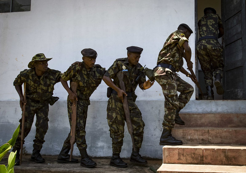 Exercice militaire à Pemba